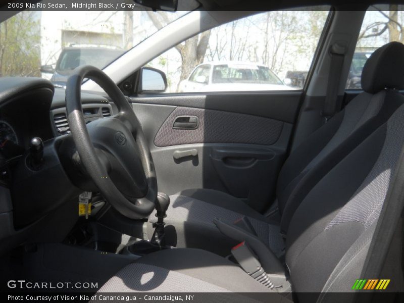 Midnight Black / Gray 2009 Kia Rio Sedan