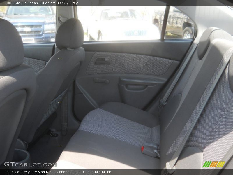 Midnight Black / Gray 2009 Kia Rio Sedan