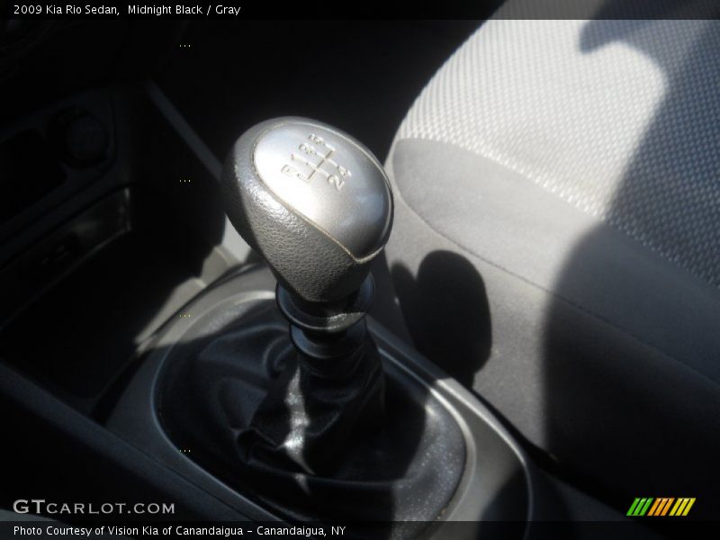 Midnight Black / Gray 2009 Kia Rio Sedan