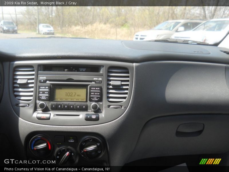 Midnight Black / Gray 2009 Kia Rio Sedan