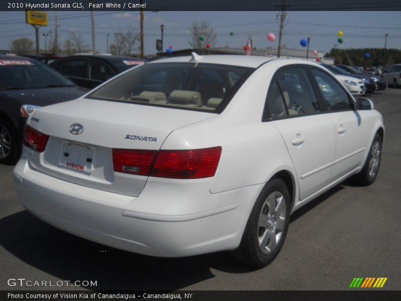 Pearl White / Camel 2010 Hyundai Sonata GLS