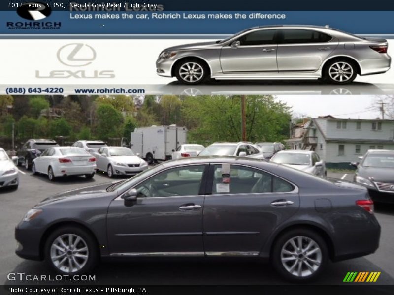 Nebula Gray Pearl / Light Gray 2012 Lexus ES 350
