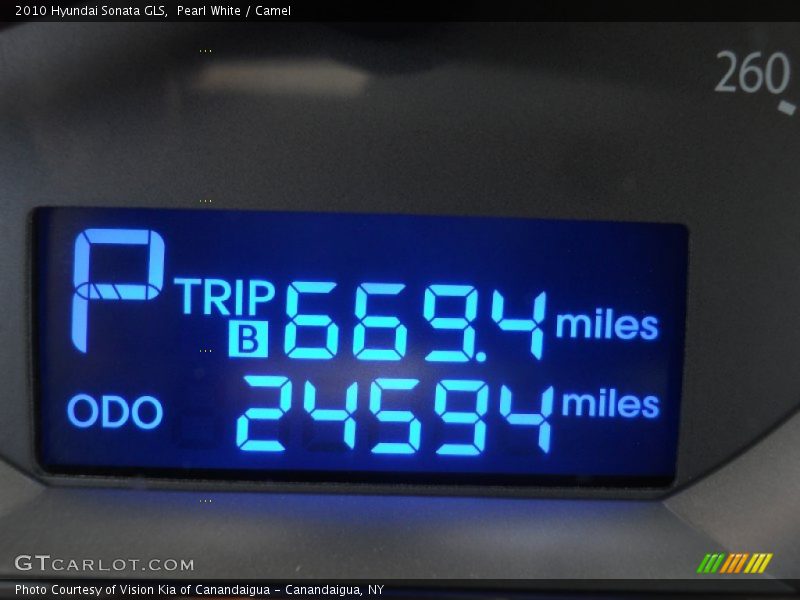 Pearl White / Camel 2010 Hyundai Sonata GLS