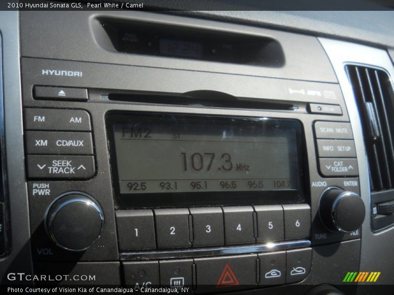 Pearl White / Camel 2010 Hyundai Sonata GLS