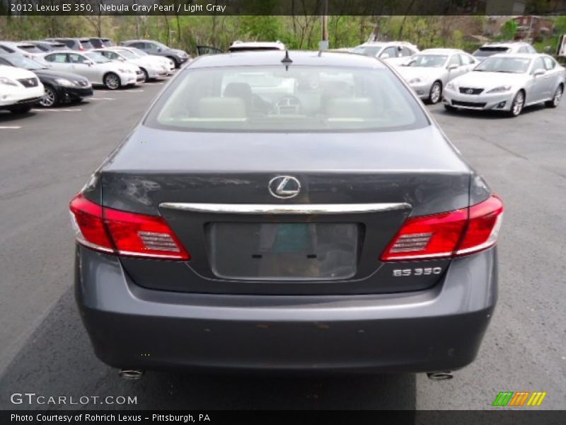 Nebula Gray Pearl / Light Gray 2012 Lexus ES 350