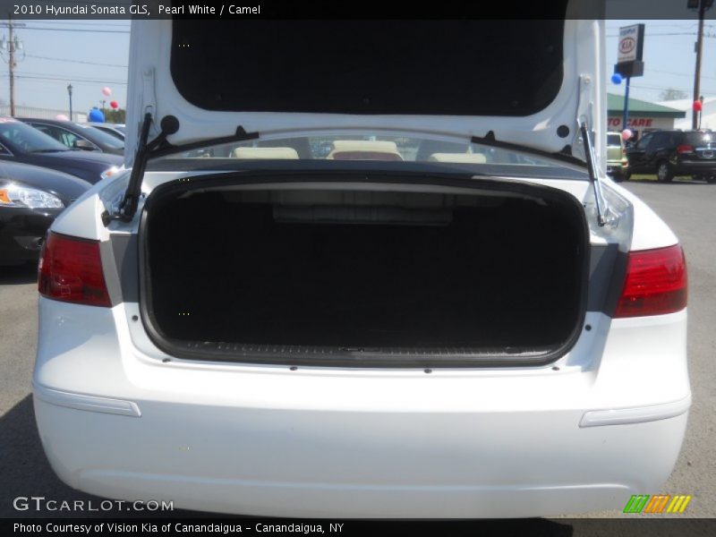 Pearl White / Camel 2010 Hyundai Sonata GLS