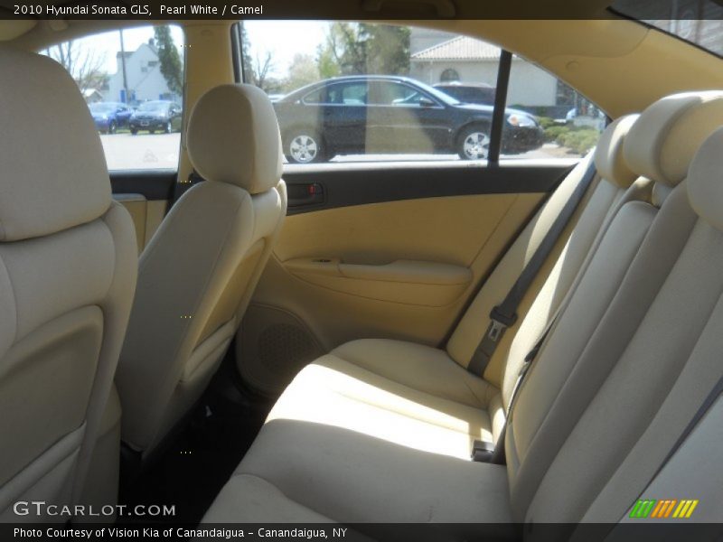 Pearl White / Camel 2010 Hyundai Sonata GLS