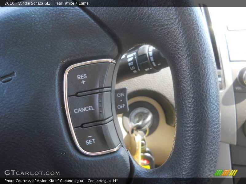 Pearl White / Camel 2010 Hyundai Sonata GLS