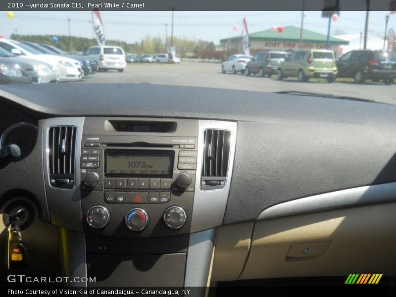 Pearl White / Camel 2010 Hyundai Sonata GLS