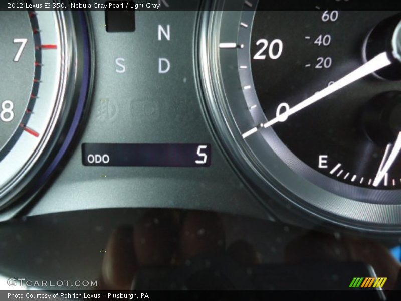 Nebula Gray Pearl / Light Gray 2012 Lexus ES 350