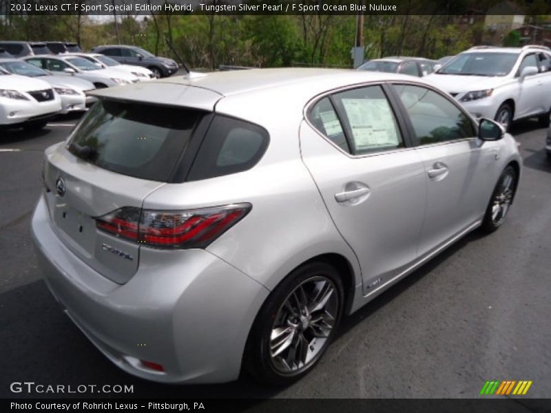 Tungsten Silver Pearl / F Sport Ocean Blue Nuluxe 2012 Lexus CT F Sport Special Edition Hybrid