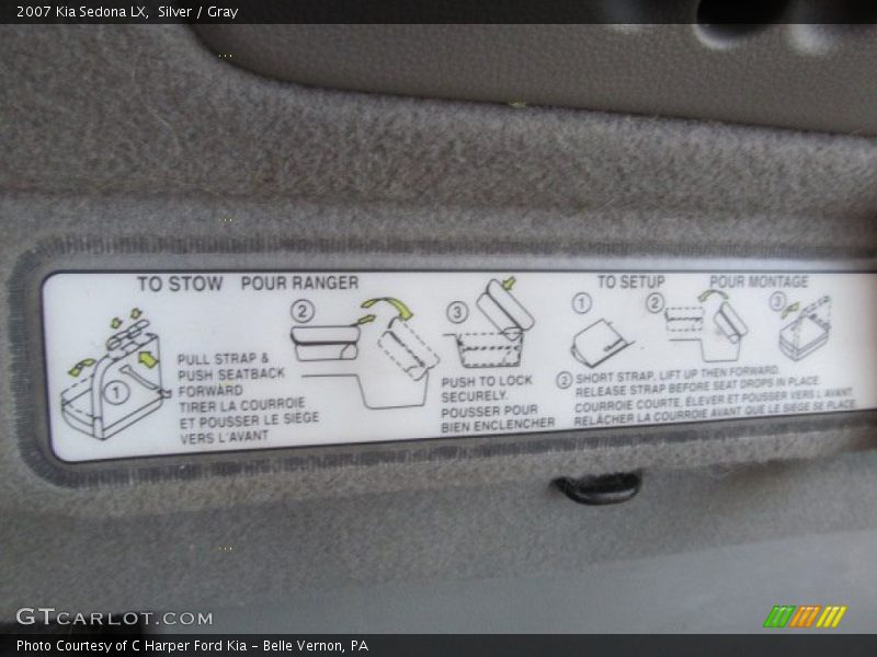Silver / Gray 2007 Kia Sedona LX