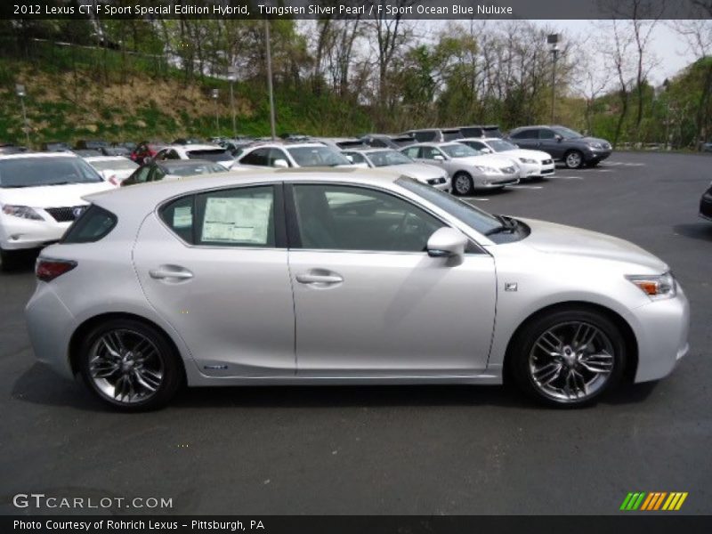 Tungsten Silver Pearl / F Sport Ocean Blue Nuluxe 2012 Lexus CT F Sport Special Edition Hybrid
