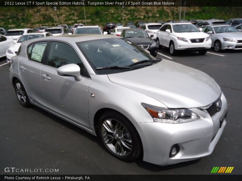 Tungsten Silver Pearl / F Sport Ocean Blue Nuluxe 2012 Lexus CT F Sport Special Edition Hybrid