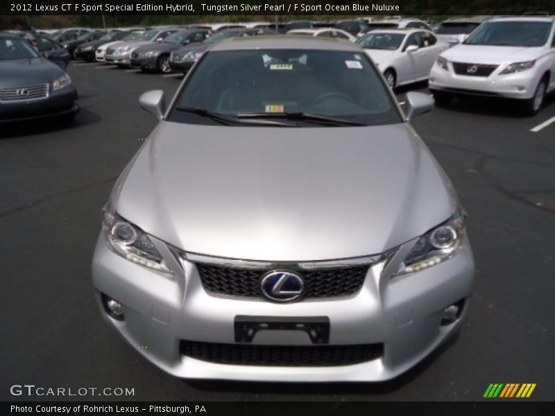 Tungsten Silver Pearl / F Sport Ocean Blue Nuluxe 2012 Lexus CT F Sport Special Edition Hybrid