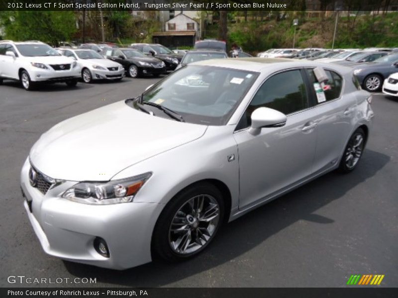 Tungsten Silver Pearl / F Sport Ocean Blue Nuluxe 2012 Lexus CT F Sport Special Edition Hybrid