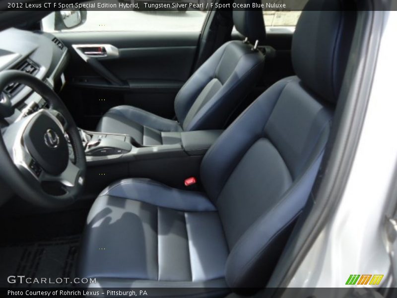 Tungsten Silver Pearl / F Sport Ocean Blue Nuluxe 2012 Lexus CT F Sport Special Edition Hybrid