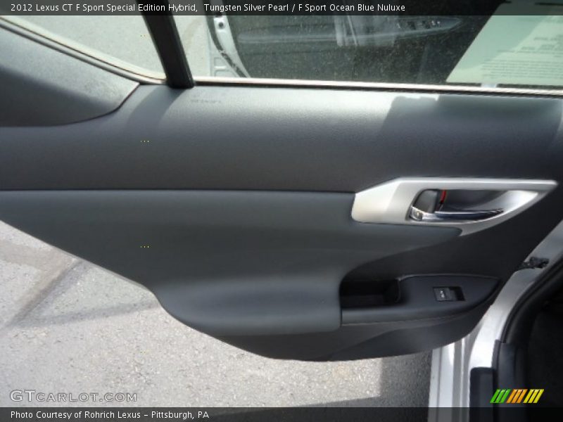 Tungsten Silver Pearl / F Sport Ocean Blue Nuluxe 2012 Lexus CT F Sport Special Edition Hybrid