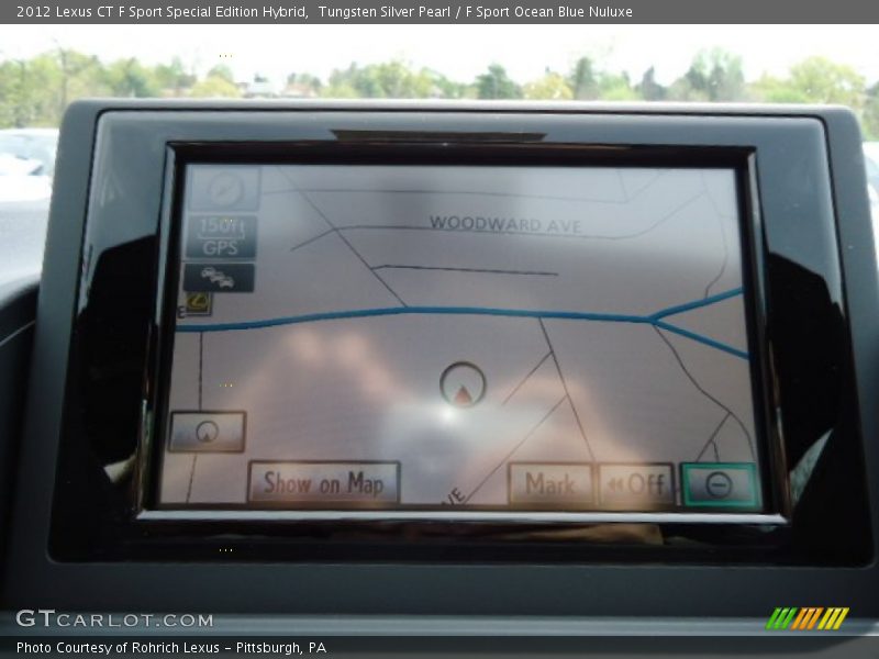 Tungsten Silver Pearl / F Sport Ocean Blue Nuluxe 2012 Lexus CT F Sport Special Edition Hybrid