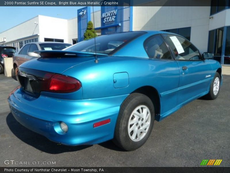 Bright Blue Aqua Metallic / Graphite 2000 Pontiac Sunfire SE Coupe