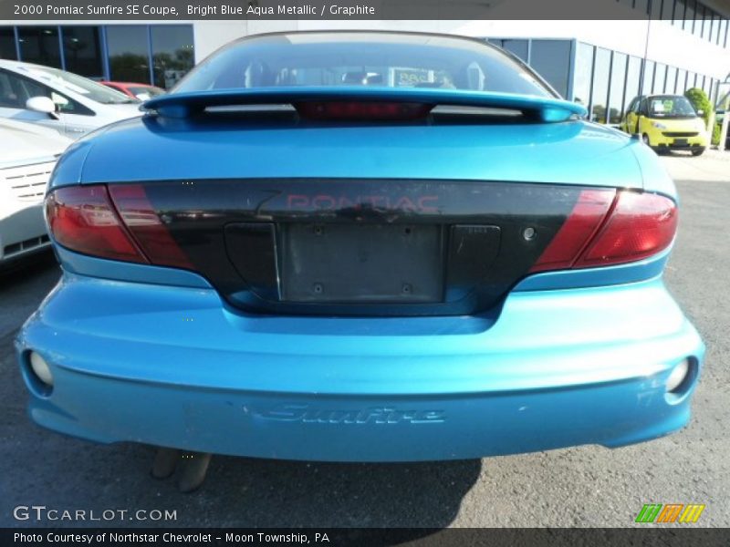 Bright Blue Aqua Metallic / Graphite 2000 Pontiac Sunfire SE Coupe