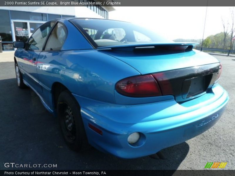 Bright Blue Aqua Metallic / Graphite 2000 Pontiac Sunfire SE Coupe