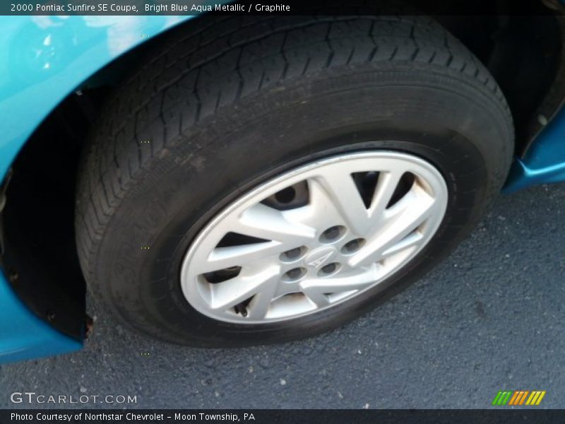 Bright Blue Aqua Metallic / Graphite 2000 Pontiac Sunfire SE Coupe