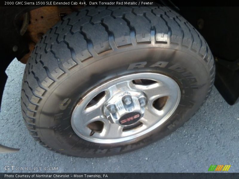 Dark Toreador Red Metallic / Pewter 2000 GMC Sierra 1500 SLE Extended Cab 4x4