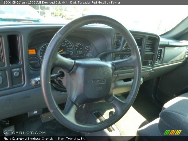 Dark Toreador Red Metallic / Pewter 2000 GMC Sierra 1500 SLE Extended Cab 4x4