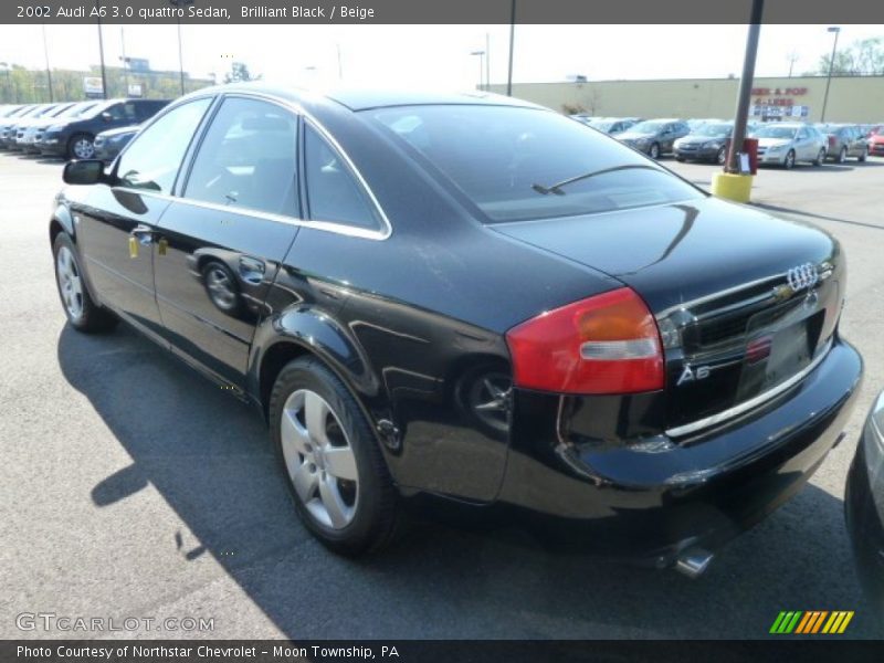 Brilliant Black / Beige 2002 Audi A6 3.0 quattro Sedan