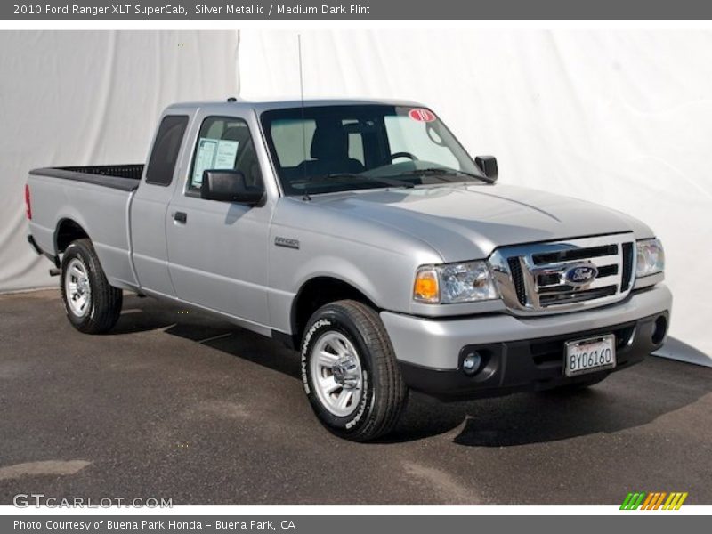 Silver Metallic / Medium Dark Flint 2010 Ford Ranger XLT SuperCab