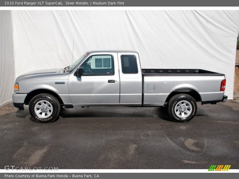 Silver Metallic / Medium Dark Flint 2010 Ford Ranger XLT SuperCab