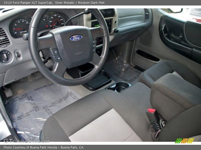 Silver Metallic / Medium Dark Flint 2010 Ford Ranger XLT SuperCab