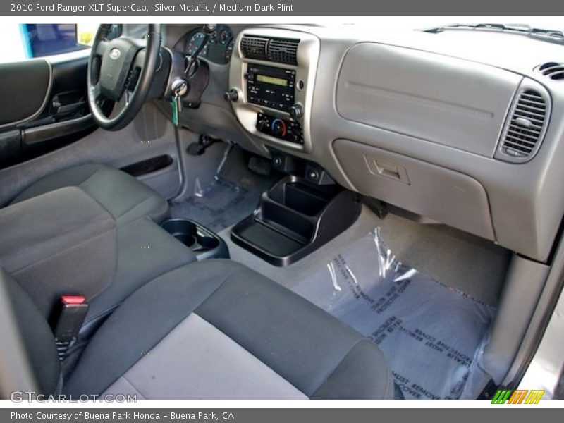 Silver Metallic / Medium Dark Flint 2010 Ford Ranger XLT SuperCab