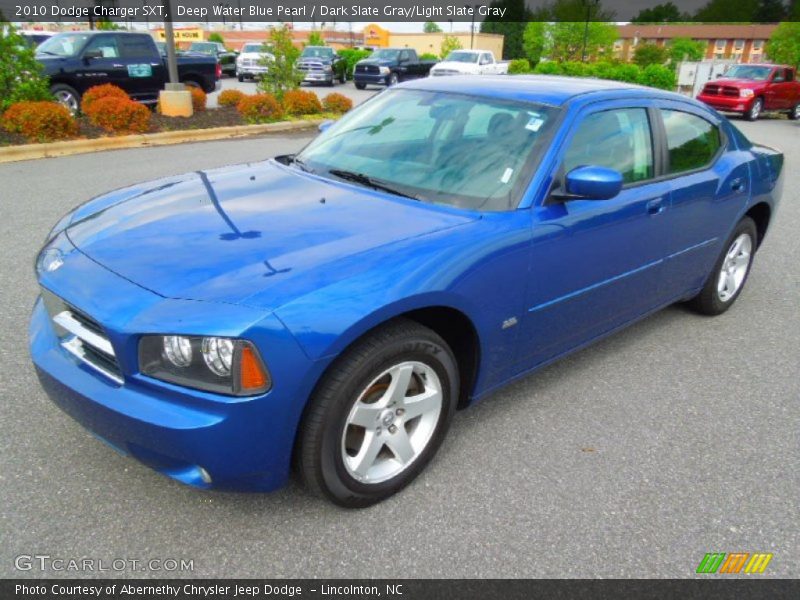 Deep Water Blue Pearl / Dark Slate Gray/Light Slate Gray 2010 Dodge Charger SXT