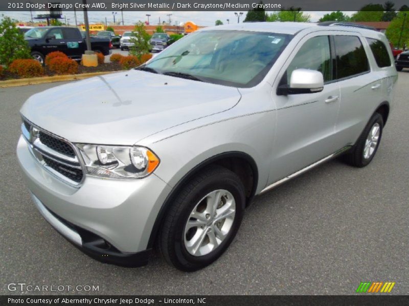 Bright Silver Metallic / Dark Graystone/Medium Graystone 2012 Dodge Durango Crew AWD