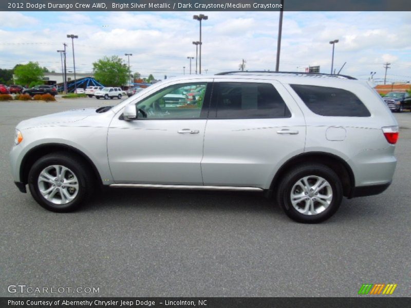 Bright Silver Metallic / Dark Graystone/Medium Graystone 2012 Dodge Durango Crew AWD