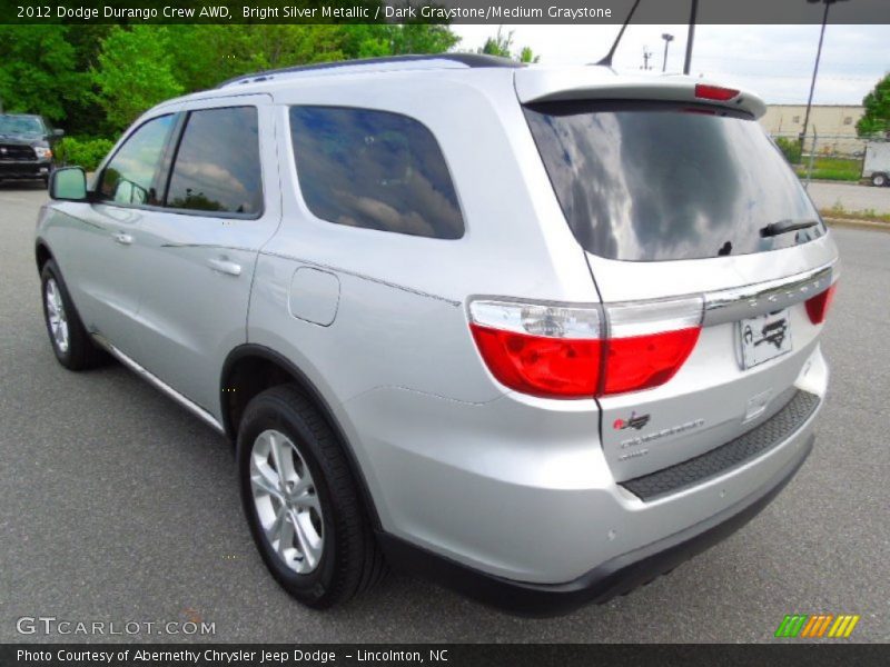 Bright Silver Metallic / Dark Graystone/Medium Graystone 2012 Dodge Durango Crew AWD