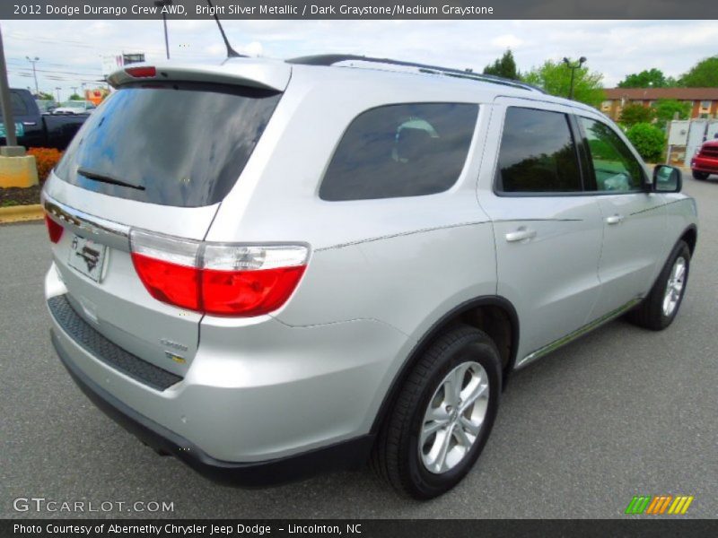 Bright Silver Metallic / Dark Graystone/Medium Graystone 2012 Dodge Durango Crew AWD