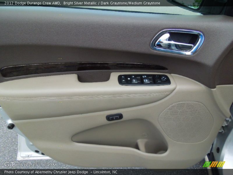 Bright Silver Metallic / Dark Graystone/Medium Graystone 2012 Dodge Durango Crew AWD