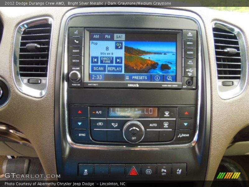Bright Silver Metallic / Dark Graystone/Medium Graystone 2012 Dodge Durango Crew AWD