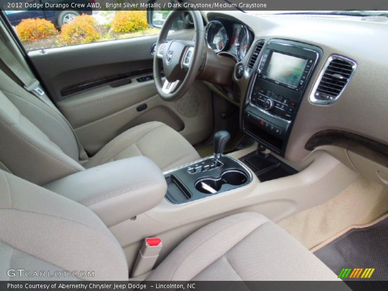 Bright Silver Metallic / Dark Graystone/Medium Graystone 2012 Dodge Durango Crew AWD