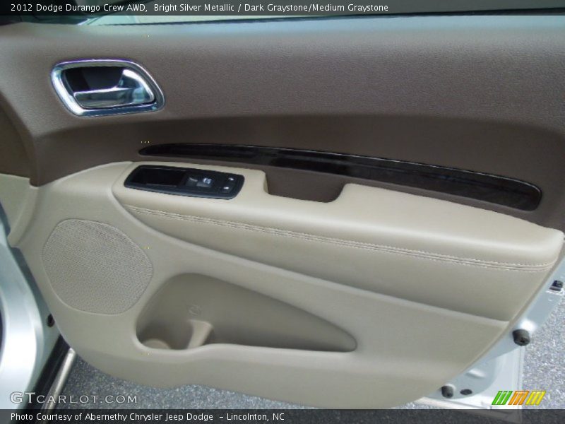 Bright Silver Metallic / Dark Graystone/Medium Graystone 2012 Dodge Durango Crew AWD