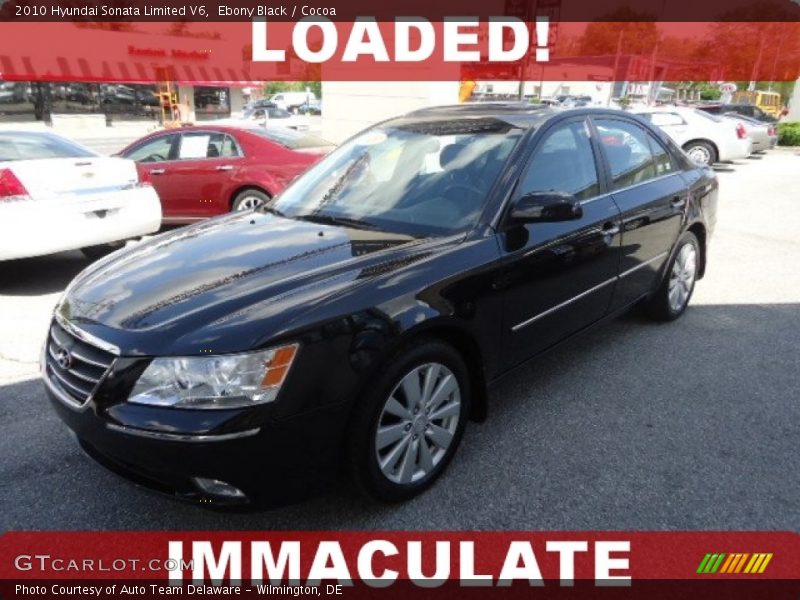 Ebony Black / Cocoa 2010 Hyundai Sonata Limited V6