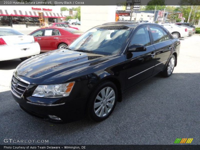 Ebony Black / Cocoa 2010 Hyundai Sonata Limited V6
