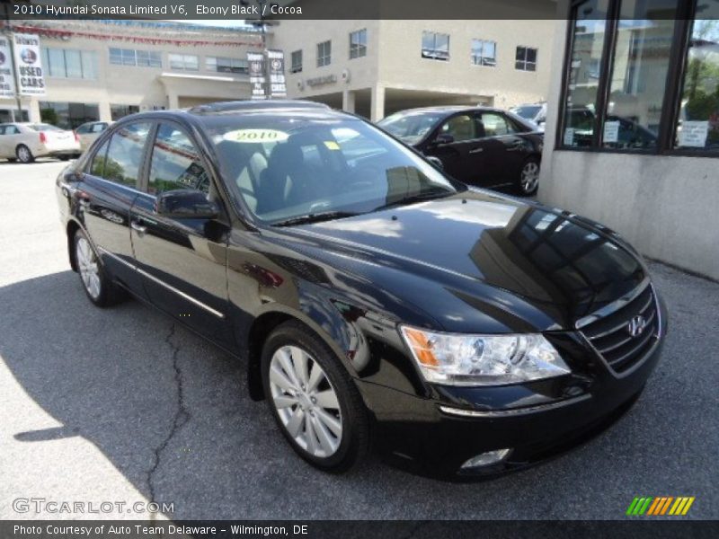 Ebony Black / Cocoa 2010 Hyundai Sonata Limited V6