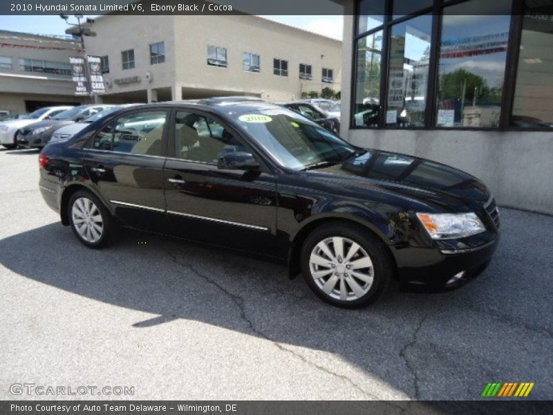 Ebony Black / Cocoa 2010 Hyundai Sonata Limited V6