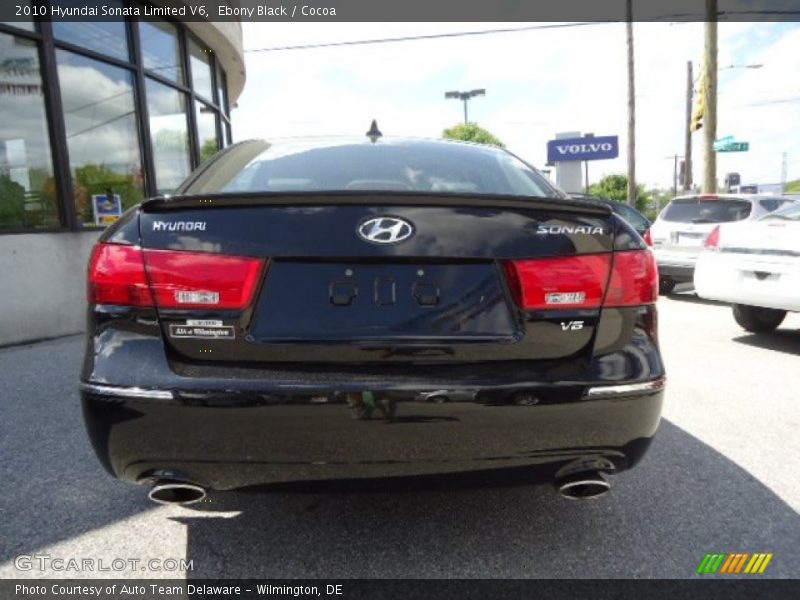 Ebony Black / Cocoa 2010 Hyundai Sonata Limited V6