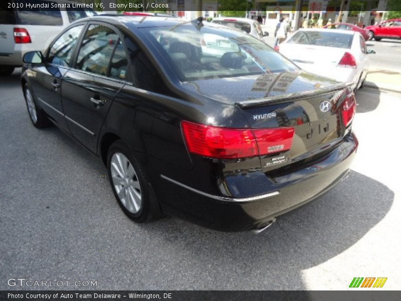 Ebony Black / Cocoa 2010 Hyundai Sonata Limited V6