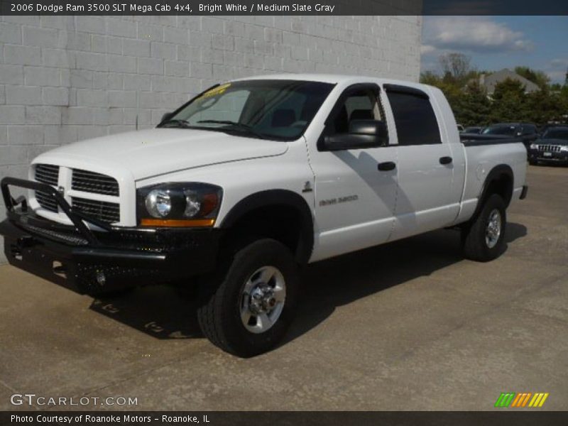 Bright White / Medium Slate Gray 2006 Dodge Ram 3500 SLT Mega Cab 4x4